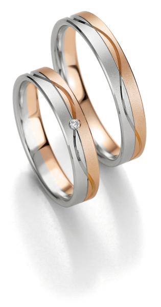 Breuning Trauringe Weissgold-Rotgold 48/07135