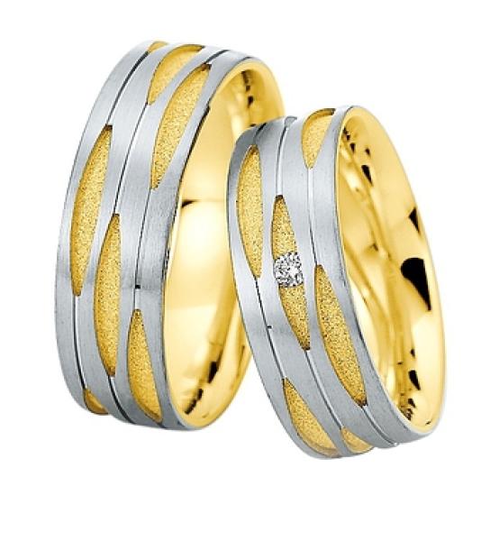Saint Maurice Trauringe Weiss-Gelbgold 816080