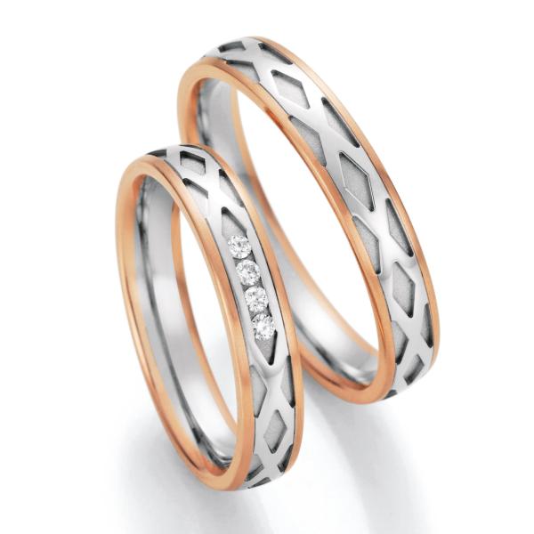 Nowotny-Collection Ruesch Trauringe Weiss-Rotgold 66/36130-040
