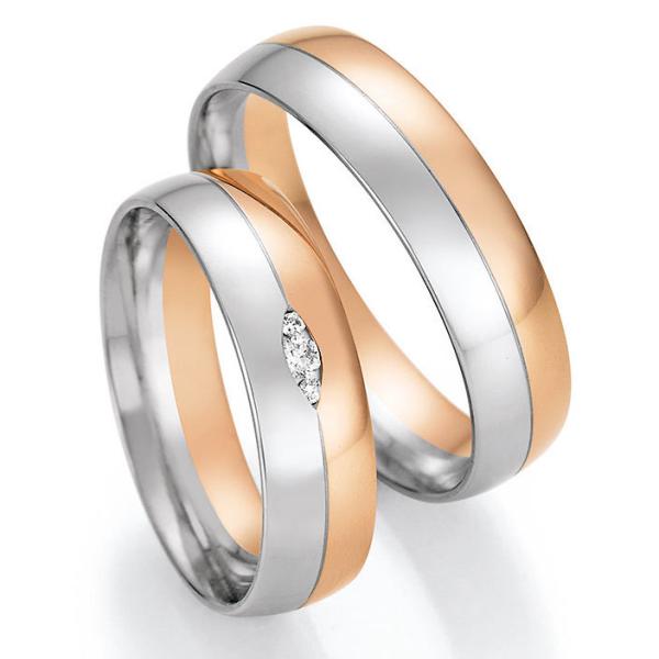 Nowotny-Collection Ruesch Trauringe Weiss-Rotgold 66/46130-055