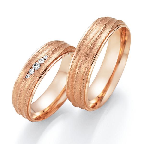 Nowotny-Collection Ruesch Trauringe Rotgold 66/63130-60 + 66/63140-60