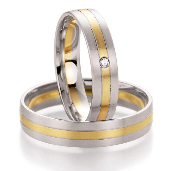 Nowotny-Collection Ruesch Trauringe Weiss-Gelbgold 66/10250-045