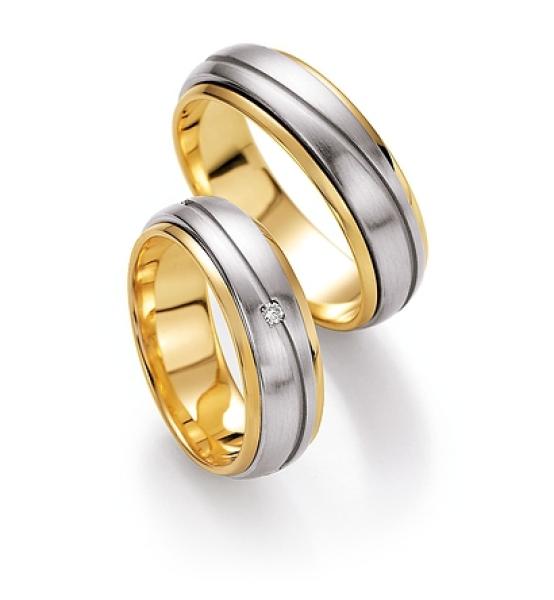 Nowotny-Collection Ruesch Trauringe Weiss-Gelbgold 71/10010-065