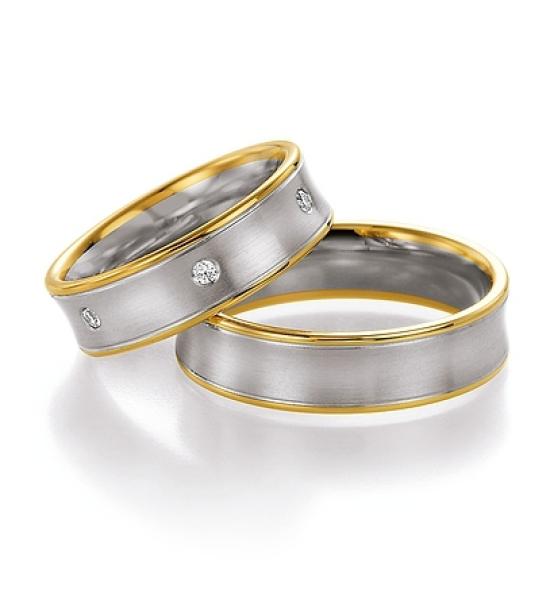 Nowotny-Collection Ruesch Trauringe Palladium-Gelbgold 72/10170-060