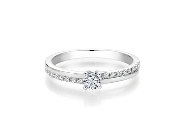 COLLECTION RUESCH SOLITAIRE RING WEISSGOLD 60/54250
