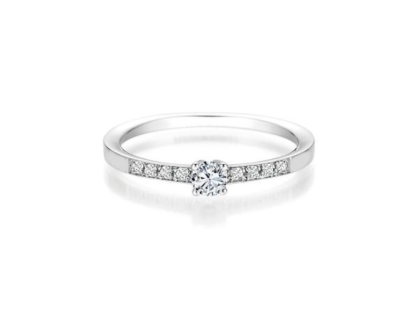COLLECTION RUESCH SOLITAIRE RING WEISSGOLD 60/44150