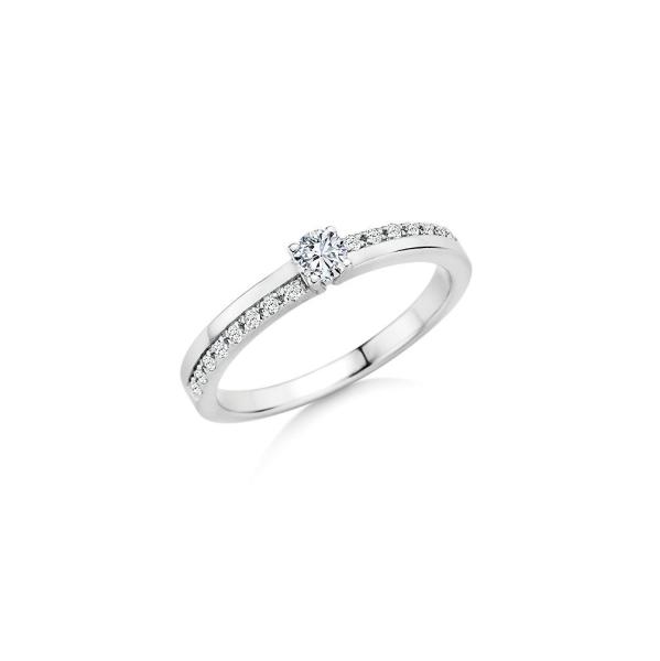 COLLECTION RUESCH SOLITAIRE RING WEISSGOLD 60/54150