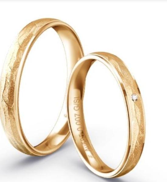 Fischer Trauringe Weissgold Anbeginn 38 39270/030 + 6 39270/035