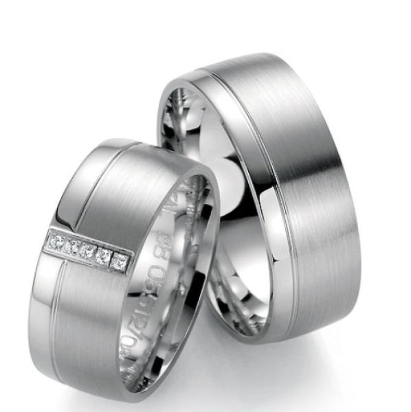 Fischer Trauringe Weissgold 0605512/080