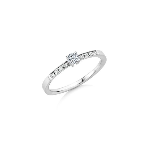 COLLECTION RUESCH SOLITAIRE RING WEISSGOLD 60/44150