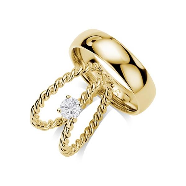 Simon & Söhne Trisets Trauringe Gelbgold A24F-4Triset