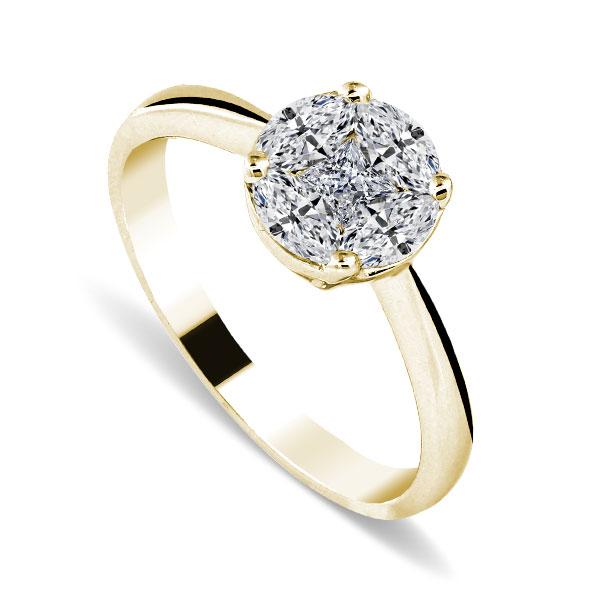 Simon & Söhne Verlobungsring Gelbgold Brillant I13-G55