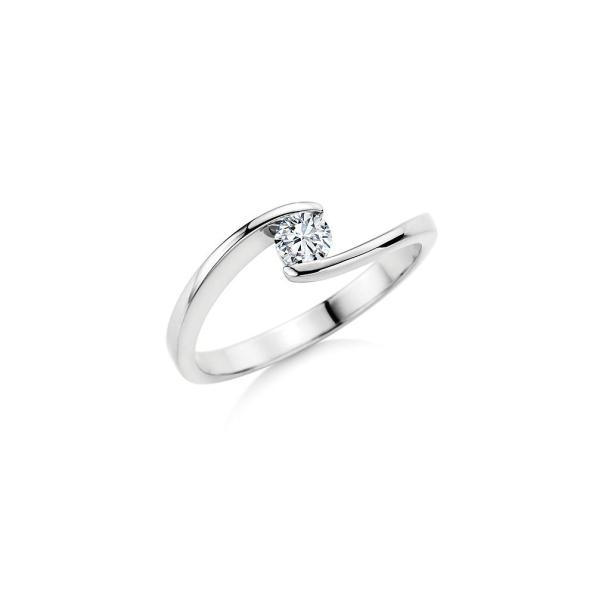 COLLECTION RUESCH SOLITAIRE RING WEISSGOLD 60/60250