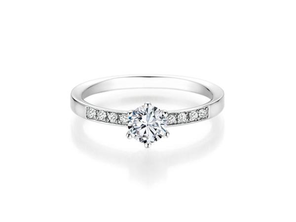 COLLECTION RUESCH SOLITAIRE RING WEISSGOLD 60/46500
