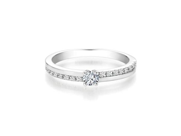 COLLECTION RUESCH SOLITAIRE RING WEISSGOLD 60/54150