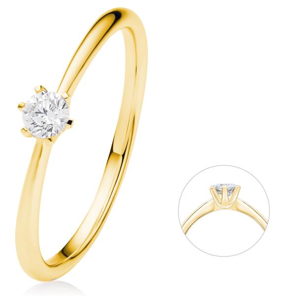 Bedra Solitaire Diamant Ring Gelbgold  RB00145.2