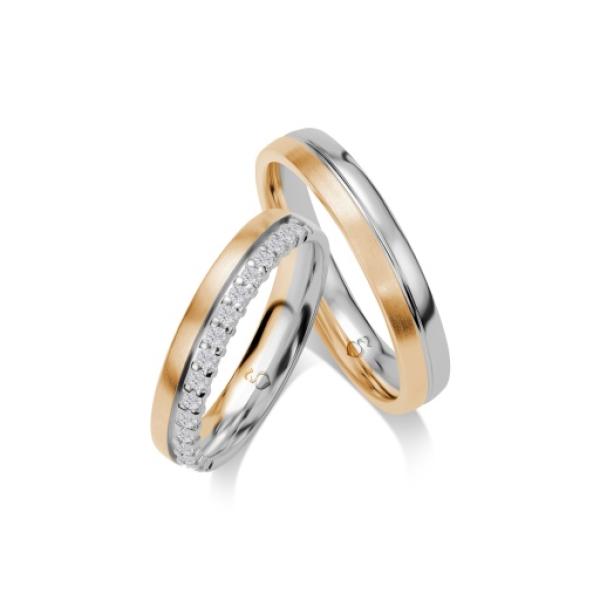 SIMON & SÖHNE TRAURINGE ROSEGOLD-WEISSGOLD S 410 + S 410D