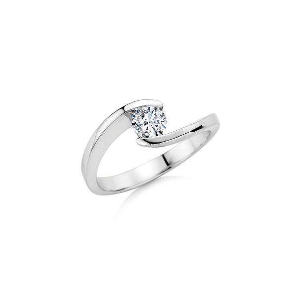 COLLECTION RUESCH SOLITAIRE RING WEISSGOLD 60/60500