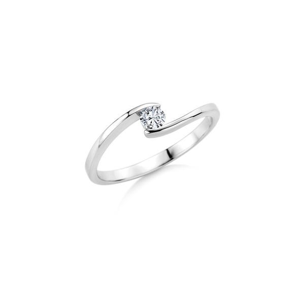 COLLECTION RUESCH SOLITAIRE RING WEISSGOLD 60/60150