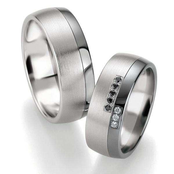 Breuning Trauringe Weissgold Graugold DR 064090
