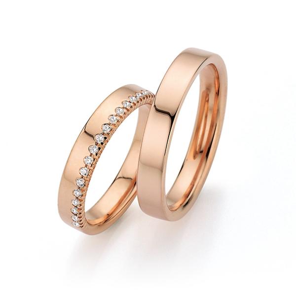 Fischer Trauringe Rotgold NATURTALENT 38 7763/040 + 6 7763/040