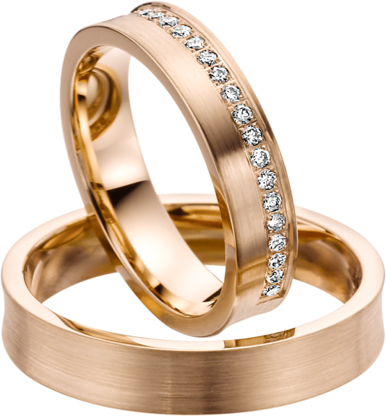 Rubin Trauringe Exklusiv 376 Rotgold R753