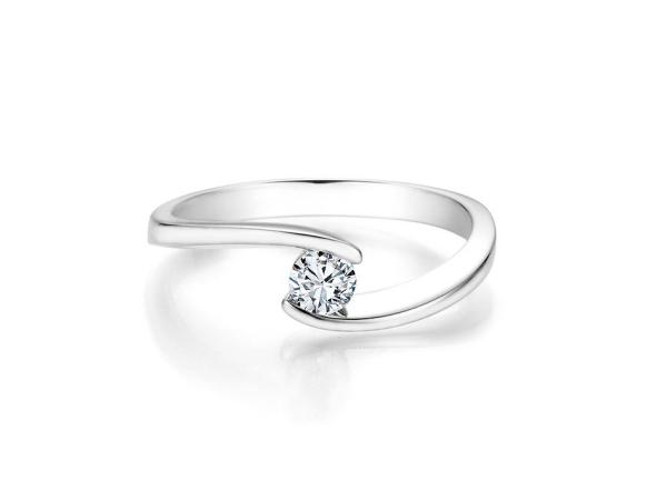 COLLECTION RUESCH SOLITAIRE RING WEISSGOLD 60/60250