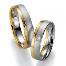 Nowotny-Collection Ruesch Trauringe Weiss-Gelbgold 66/20710-050